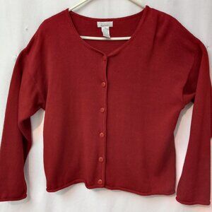 Christopher Banks Dark Red Womens Sweater Size M Long Sleeves